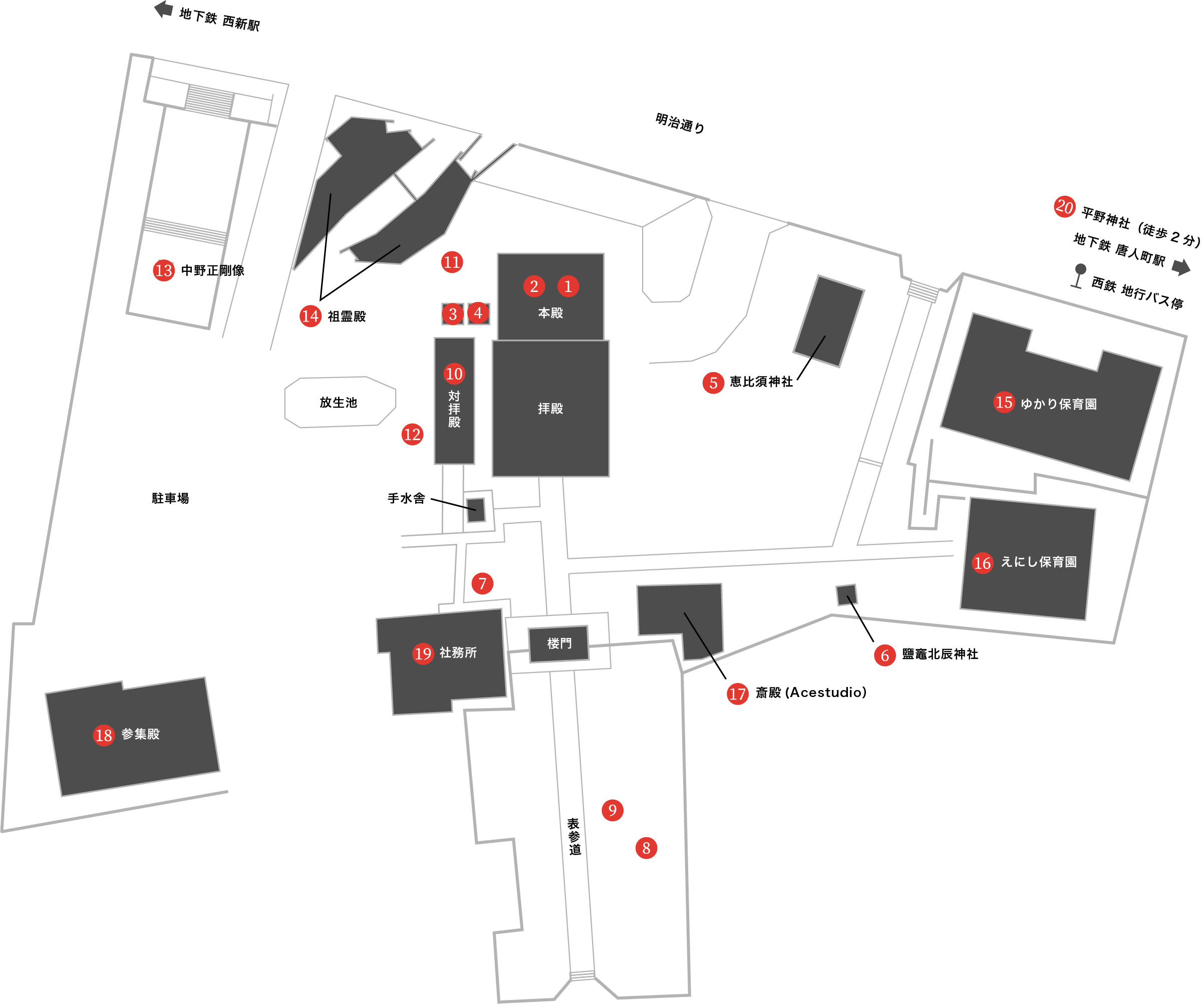 神社内地図